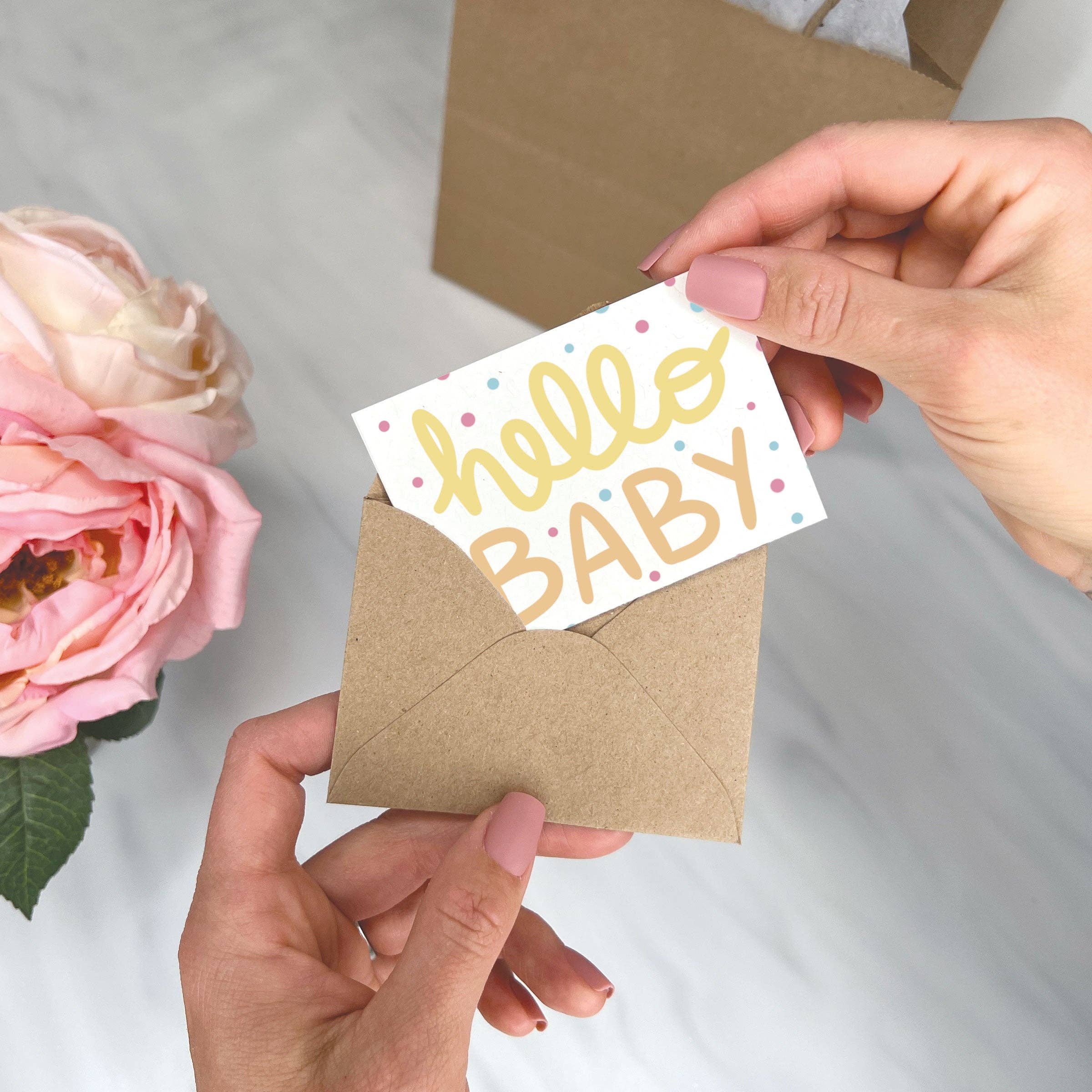 Lemon Doodle - Wholesale Baby Card - Hello Baby - Baby Shower Gift Enclosure Card1