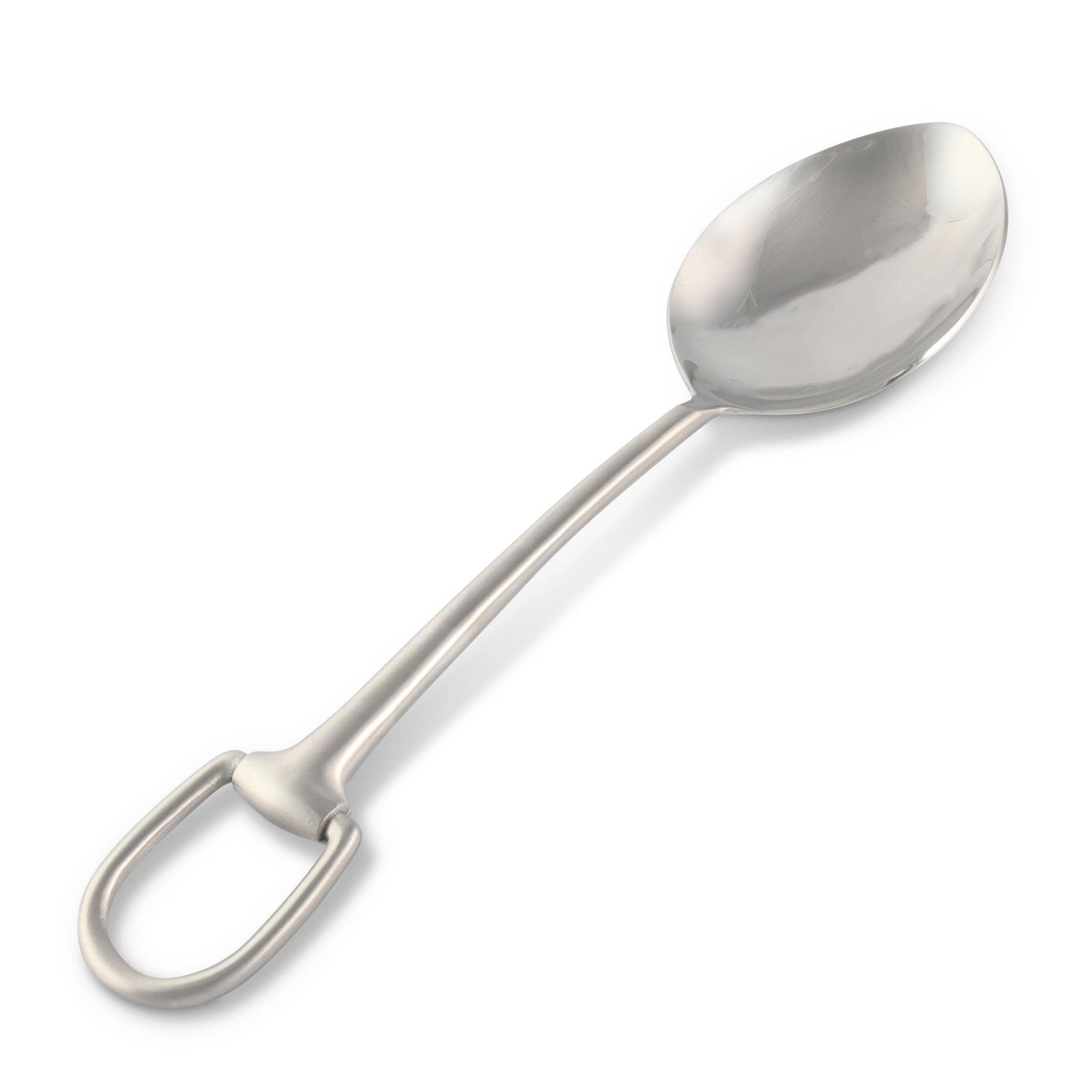 Vagabond House – Großhandel Servierbesteck – Servierlöffel mit Stirrup, Edelstahl, mattsilber1