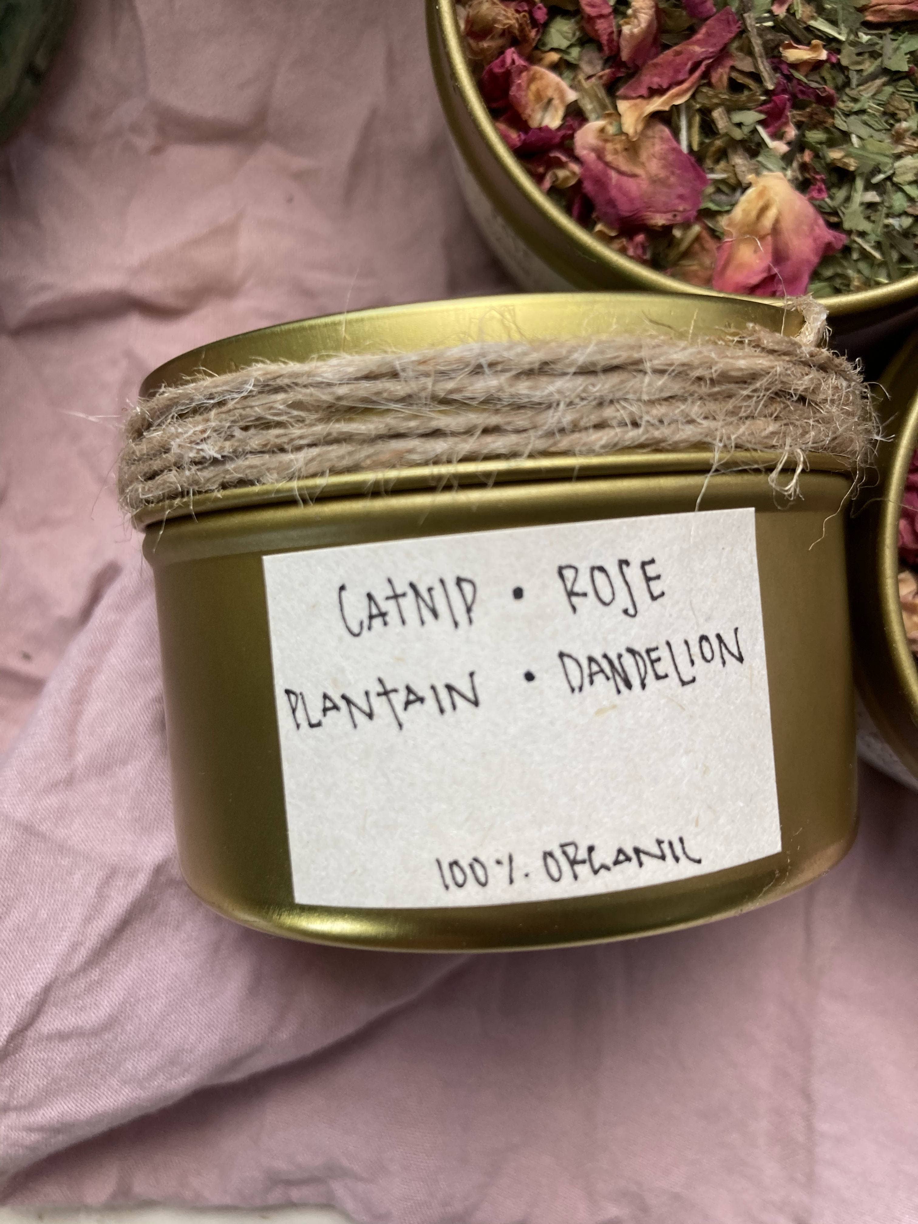 1130 CHANDLERY - Wholesale Herbs - 396 Organic Herb Blend: Catnip, Rose, Plantain, Dandelion2