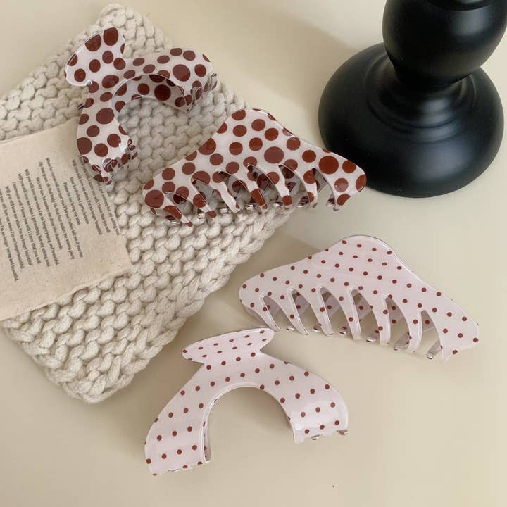 Dipped Shop - Vente Pince à cheveux – femme - Pince à cheveux à pois simples et blocs de couleur DP25F57314