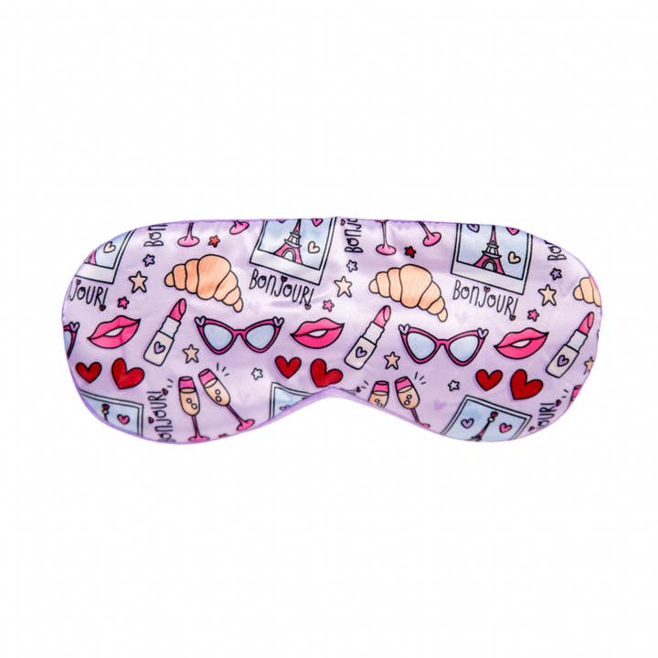 Pink in Paris satin eye mask for wholesale by The sweetie pamper hamper