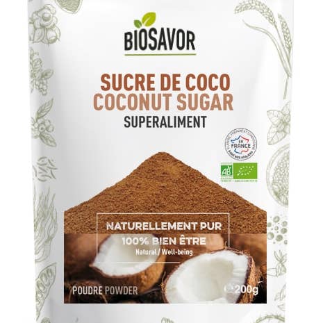 BioSavor - Wholesale Sugar/Sweetener - Organic Coconut Sugar Powder 200 g