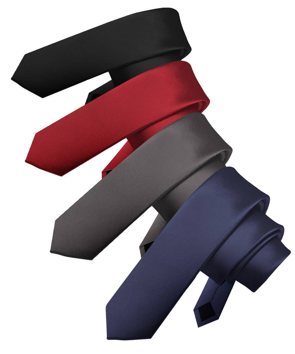 Dubal Brothers - Vente Cravate – homme - Cravate fine unie (4 paquets) par Vittorio Farina74