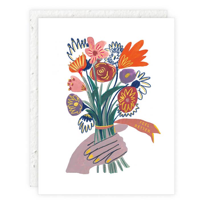 Feel Better Flowers - Get Well Card for wholesale by Seedlings