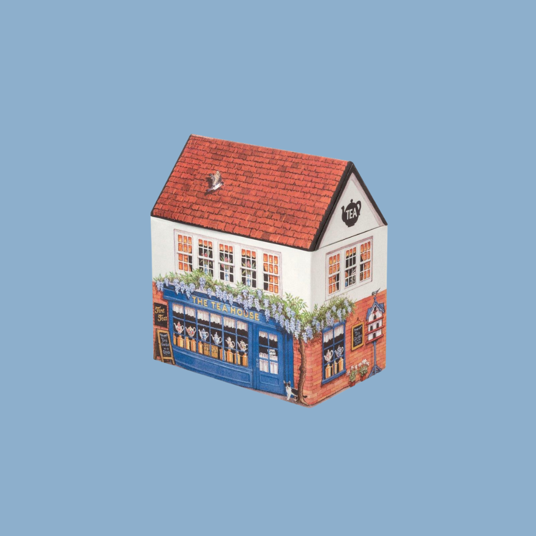 Tin Treats – wholesale Decorative box – Dana Kubick - Small Tea Shop Tin with English Breakfast Tea1