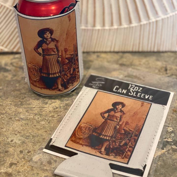 "Annie Oakley" Neoprene Can Sleeve for wholesale by Crooked Halo