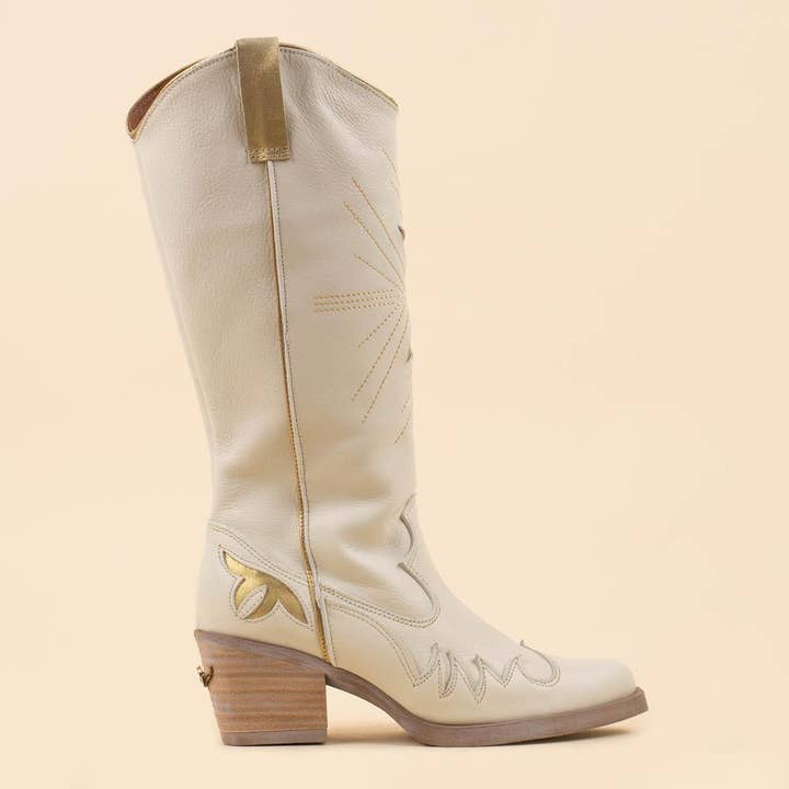 Moonrise – Engroshandel Cowboystøvler - Dame – Nemonic 2382 boho støvler offwhite
