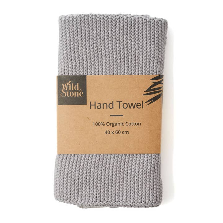 Wild and Stone - Wholesale Hand Towel - Hand Towels - 100% Organic Cotton - Dove Grey