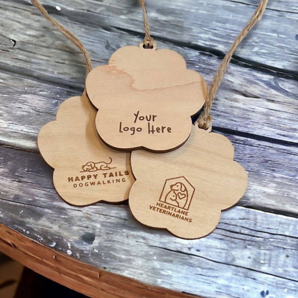 Wild Larch Creative - Wholesale Ornament - Dog Ornament For Christmas -Paw Print | CUSTOM Add Your Logo2