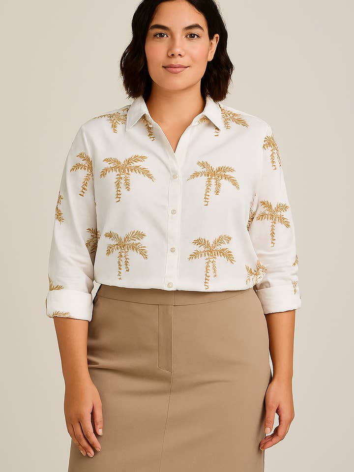 Damenhemd A932 – Natürliche Eleganz aus 100% Baumwolle für den Großhandel von Afinity