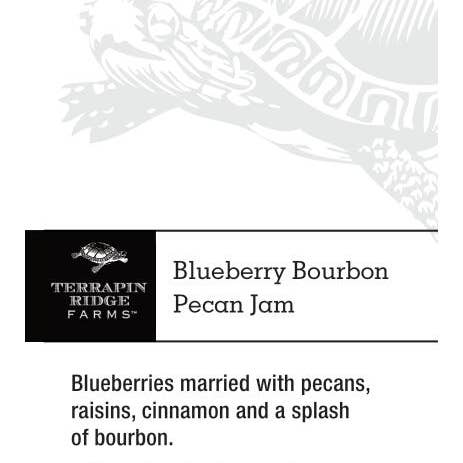 Terrapin Ridge Farms - Wholesale Jam/Jelly - Shelf Talker Blueberry Bourbon Pecan Jam