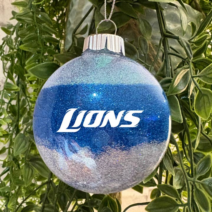 Detroit Lions | Ornament | Multi-Colour Glitter | Plastic for wholesale by brattybloom