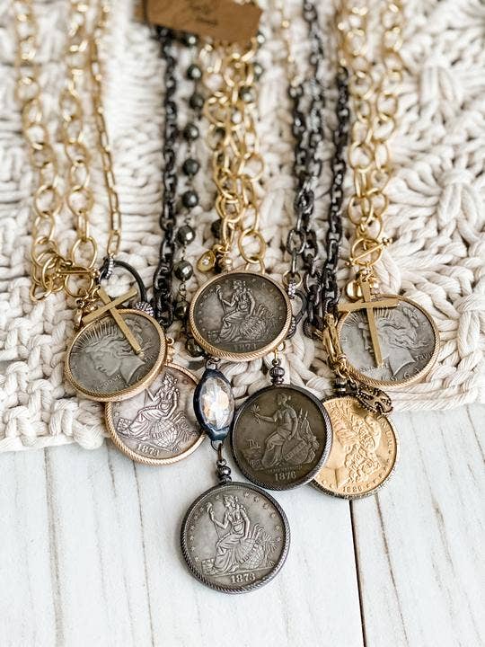 Grace Girl Beads - Wholesale Pendant/Charm Necklace - Relic Coin and Cross Necklace7
