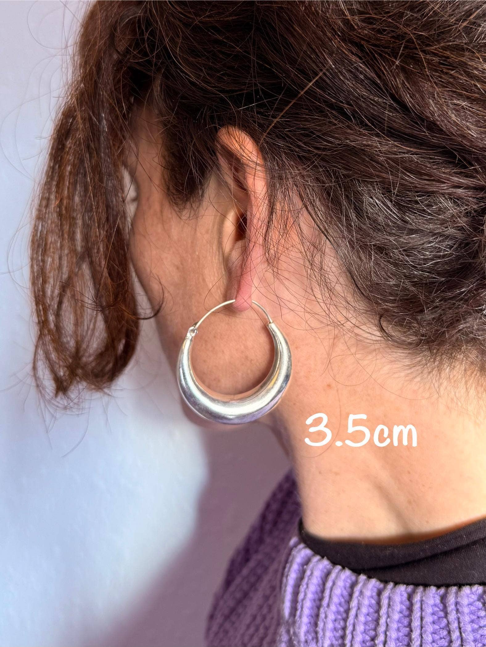 Kaali Boutique – wholesale Hoop earrings – Chunky Silver Hoop Earrings / Thick Hoops / Ethnic / Boho / Unisex / Mens /11