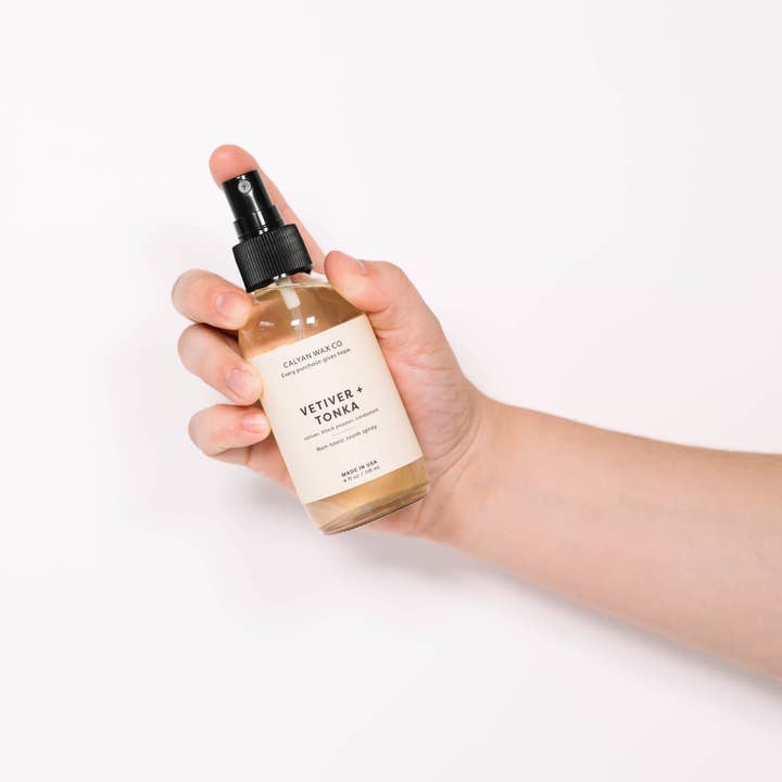 Calyan Wax Co. - Wholesale Room & Linen Spray - Vetiver + Tonka - Room Spray