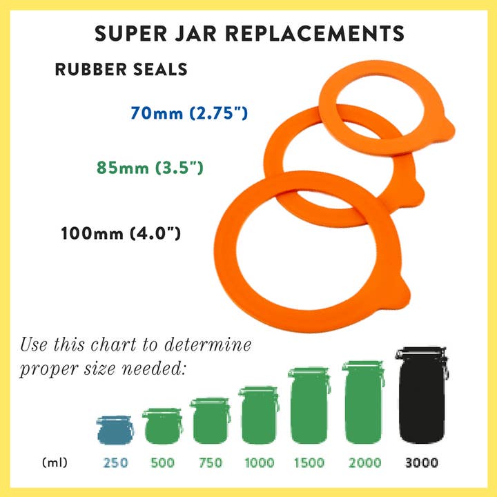 Rubber Seals for Super Jars and Super Terrines for wholesale by Le Parfait