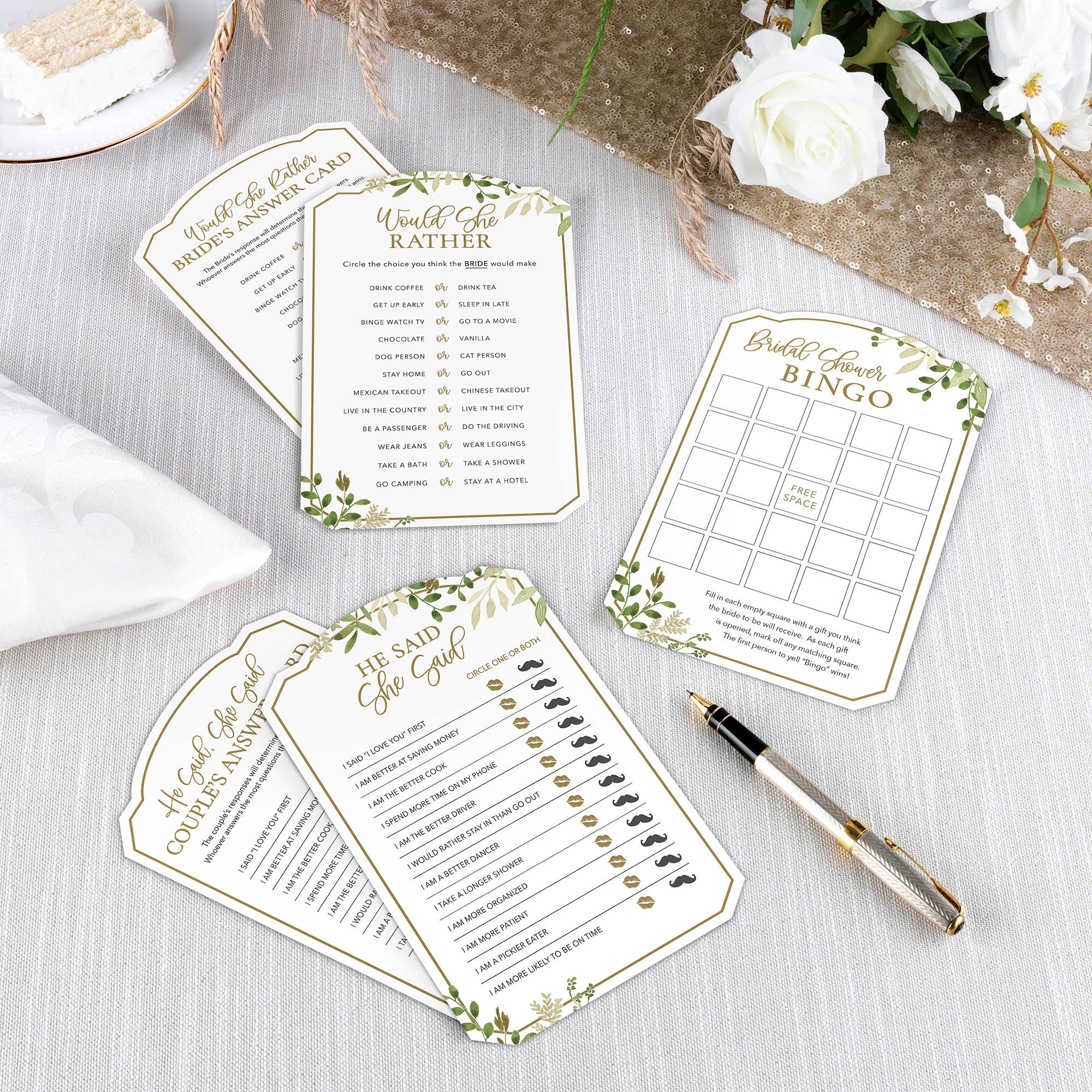 Lillian Rose - Wholesale Card Game - Lillian Rose Set of 3 Bridal Shower Games2