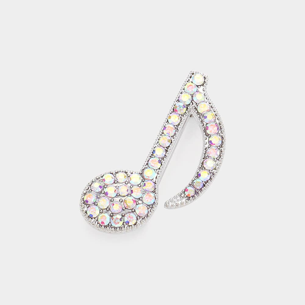 Sensibling Corp. - Wholesale Brooch - Rhinestone Paved Musical Note Pin Brooch6