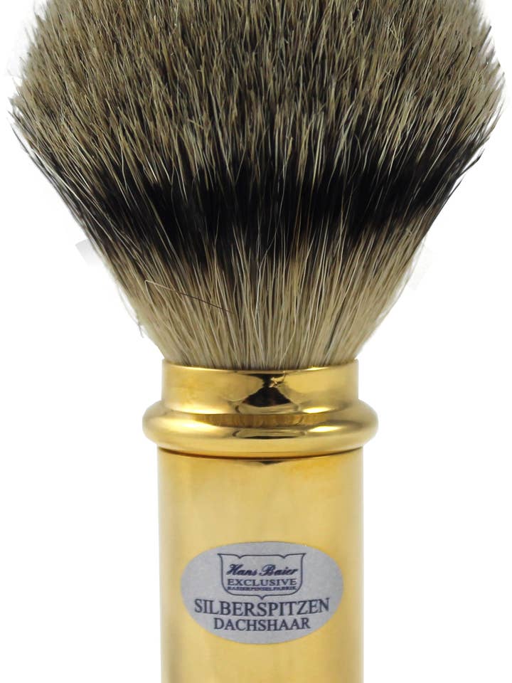 Pincel de barbear dourado por atacado de Hans Baier Exklusive