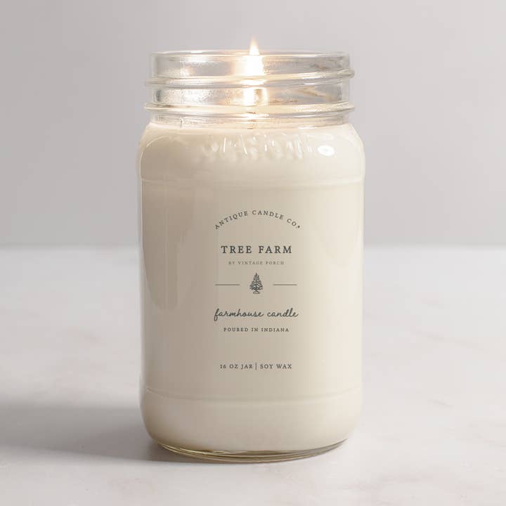 Tree Farm - Soy Wax Mason Jar Candle for wholesale by Antique Candle Co.®