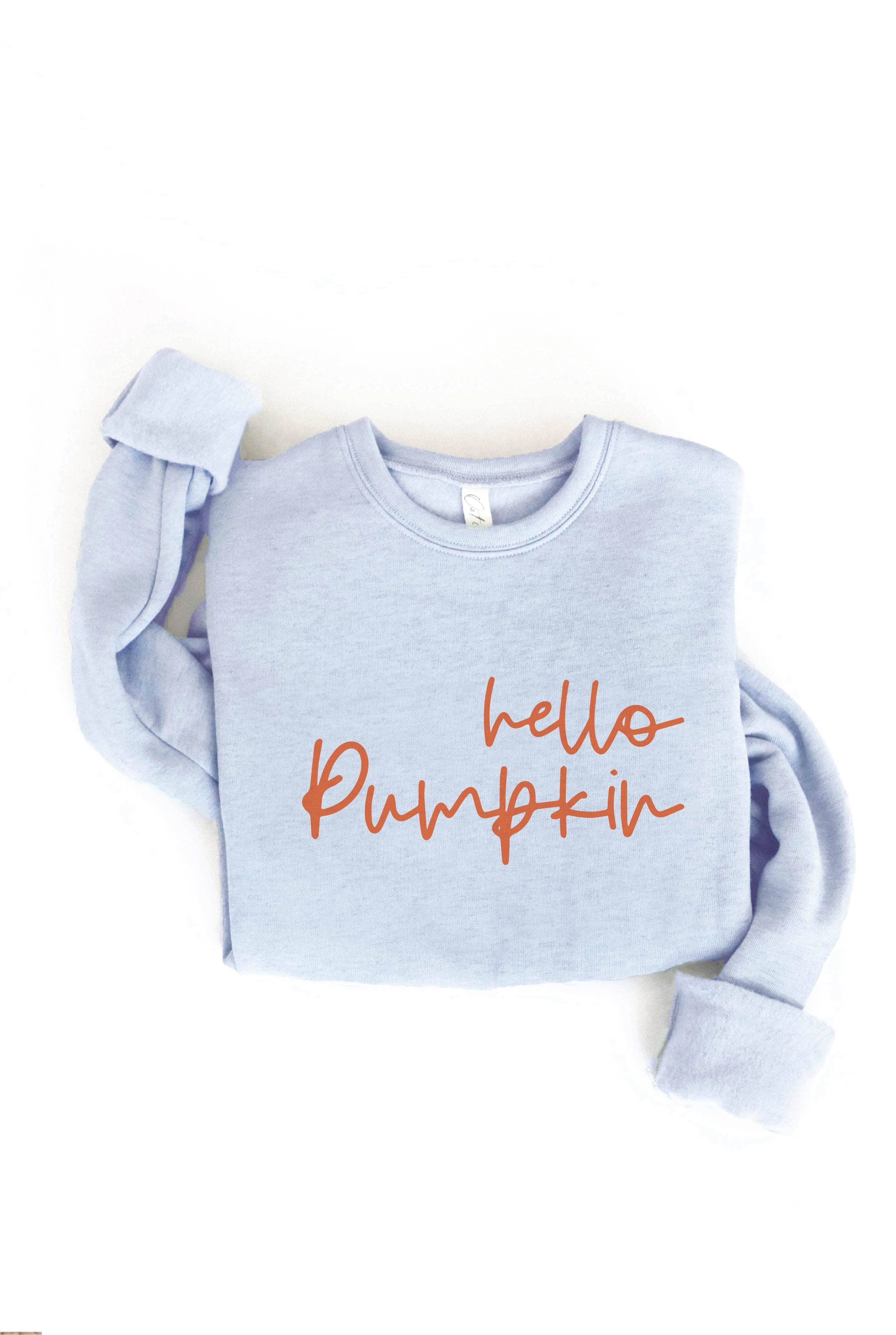 OAT COLLECTIVE - Wholesale Graphic Sweatshirt - Women's - HELLO PUMPKIN Graphic Sweatshirt11