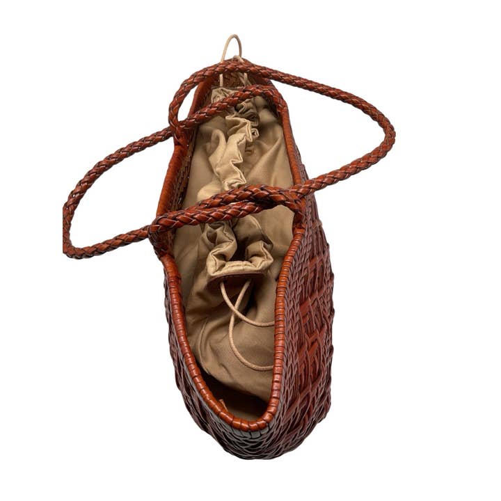 Louisa lee - Wholesale Grocery/Shopping Bag - SMALL BRAIDED LEATHER CROSSBODY SHOPPING BAG3