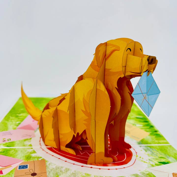 PUP'S LOVE LETTER POP UP GREETING CARD, 3D Pop Up Card for wholesale by The Paper Mix