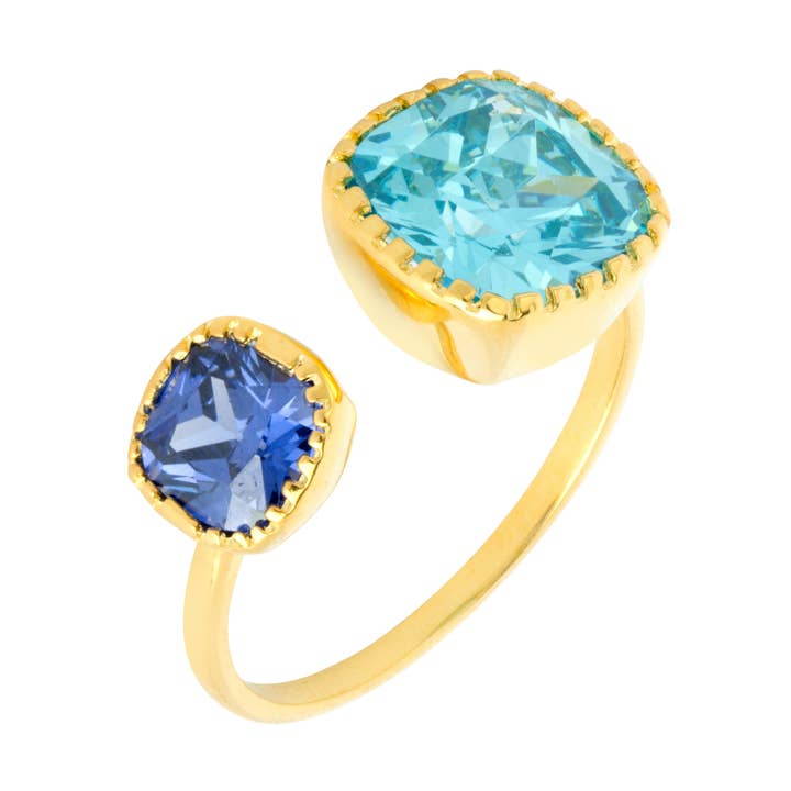 Ashiana London – wholesale Multi-stone ring – Nora Ring Blue0