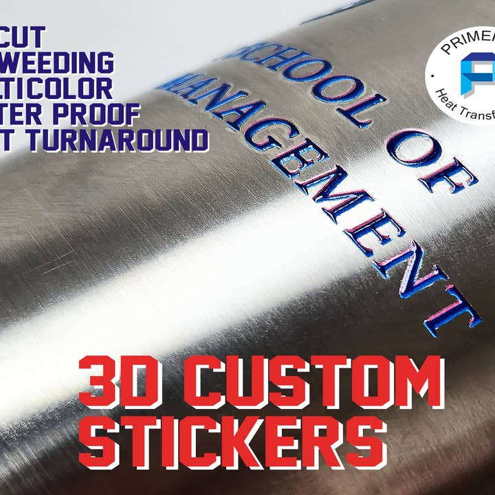 Primepick Inc. - Wholesale Sticker - 3D Custom UV Permanent Sticker - No Weeding, Ready to Stick0
