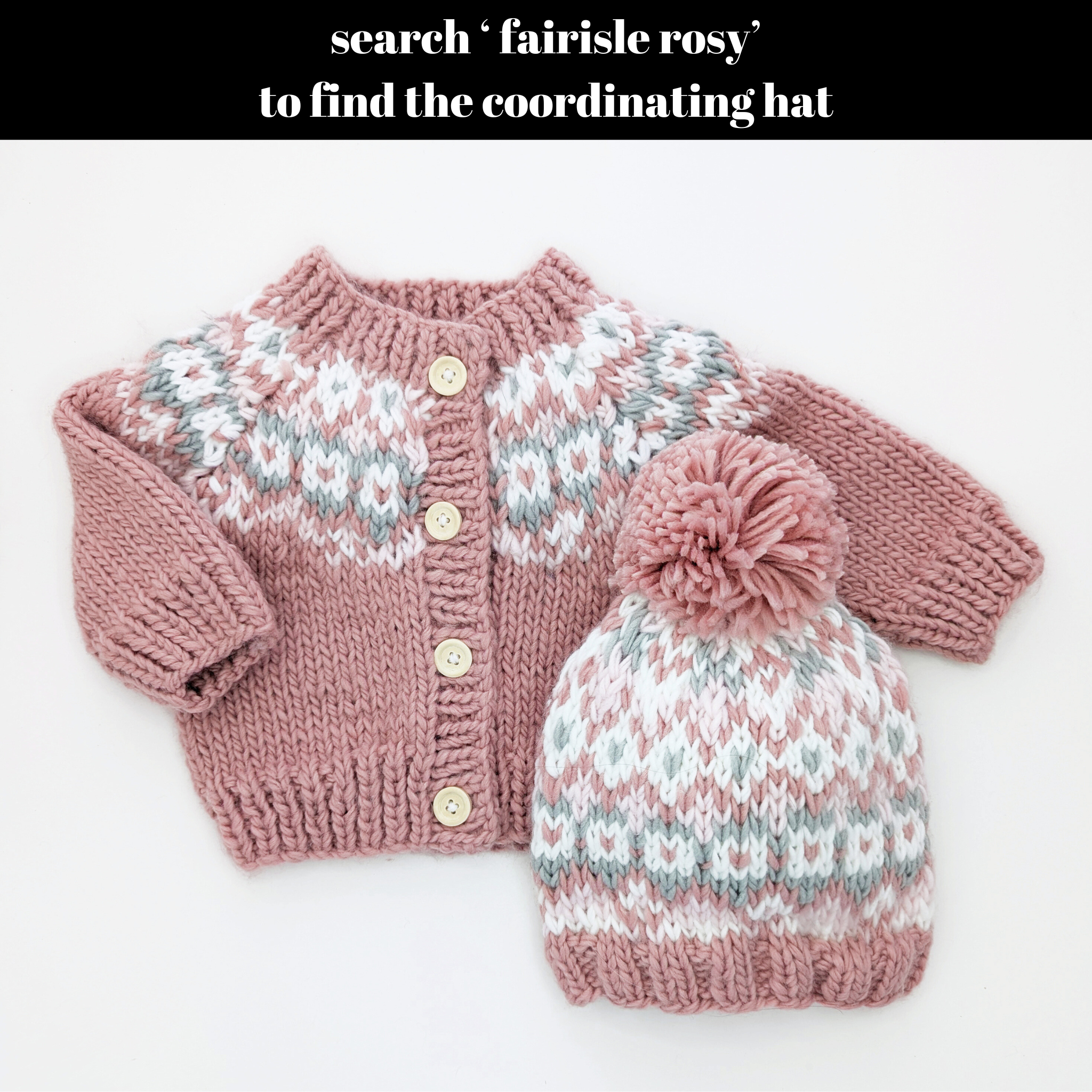 Huggalugs - Wholesale Beanie - Kids - Fairisle Rosy Beanie Hat Baby & Kids3