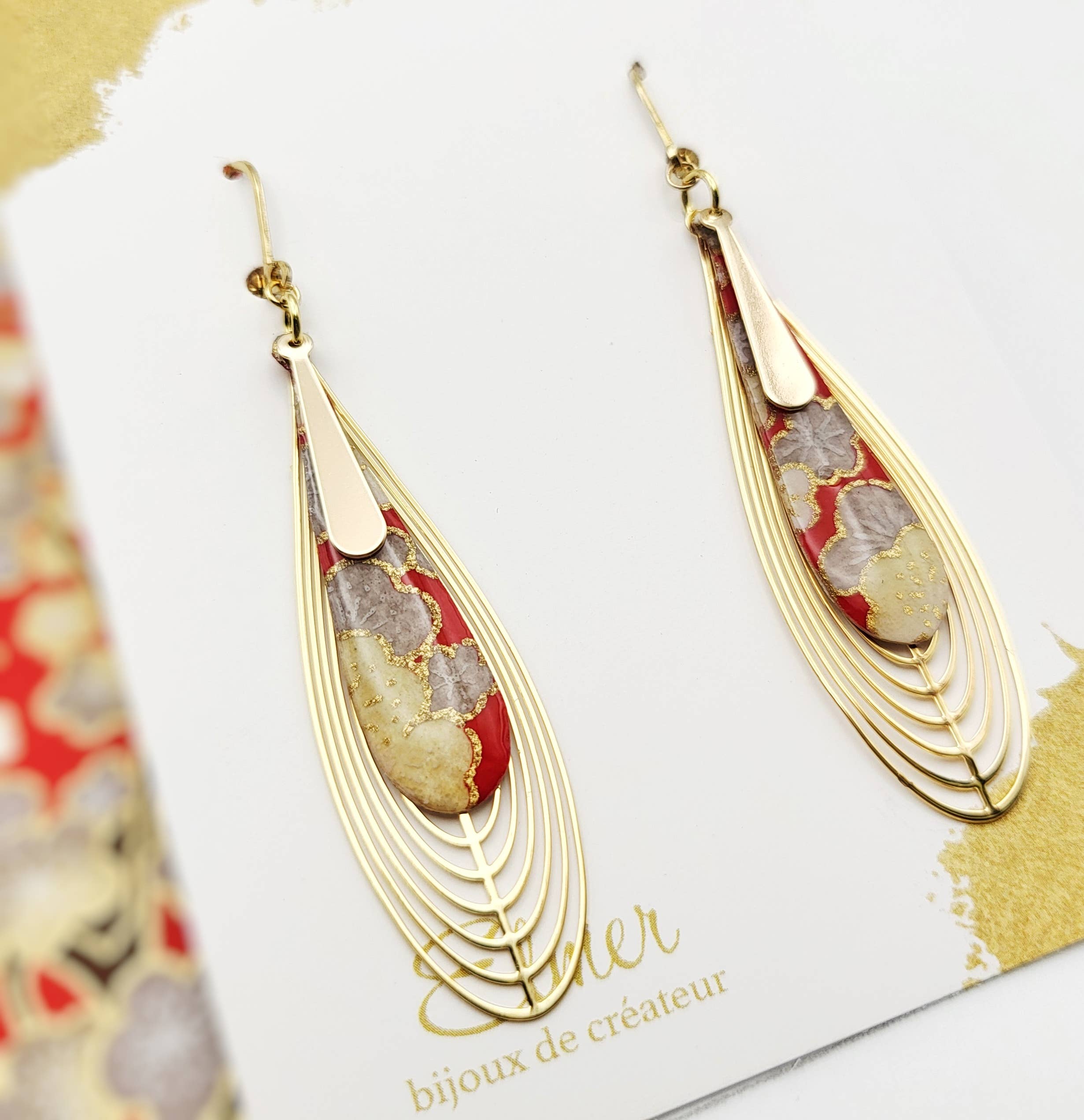 Elmer – Großhandel Ohrhänger – Hängende Ohrringe RAN, 4 Farben1