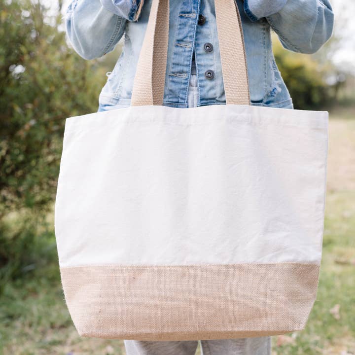 Sac fourre-tout en jute XL pour la vente par The Sonshine Prints