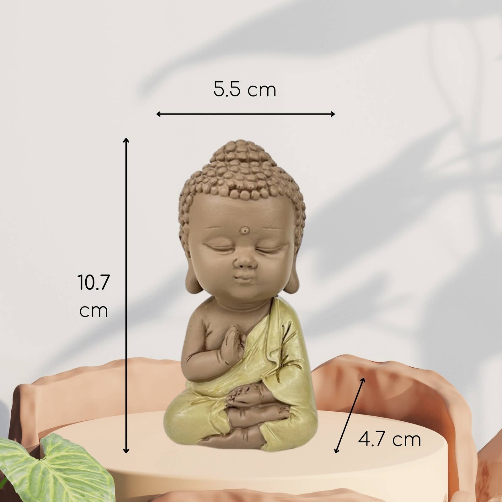 Zen'Arôme – Engroshandel Pyntefigur – Gul Buddha-statue - Zen Feng Shui dekoration1
