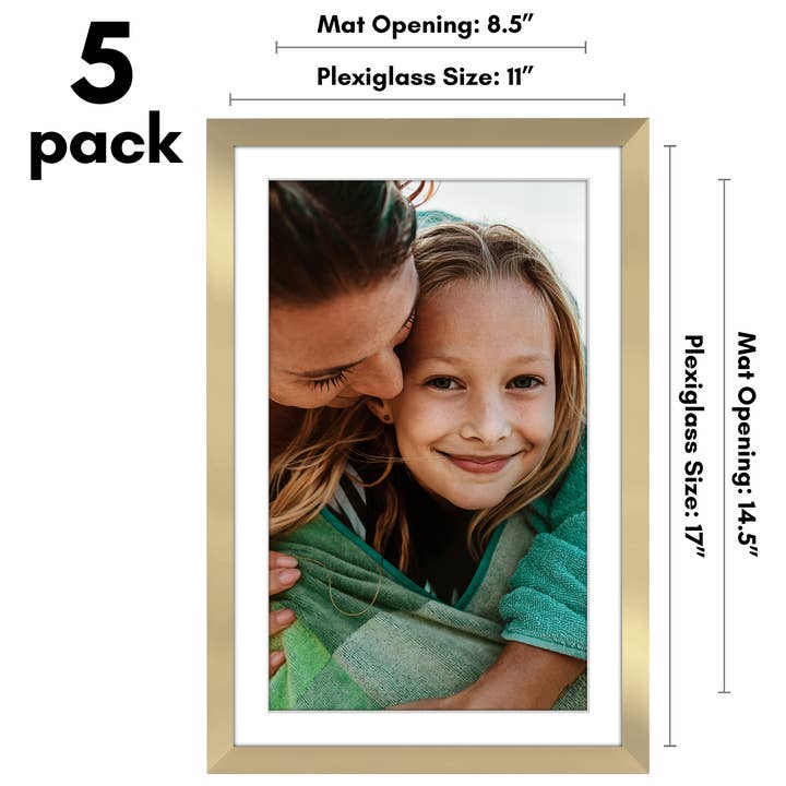 Americanflat - Wholesale Picture Frame - Americanflat 5 Pack Picture Frames With Mat Plexiglass Cover21