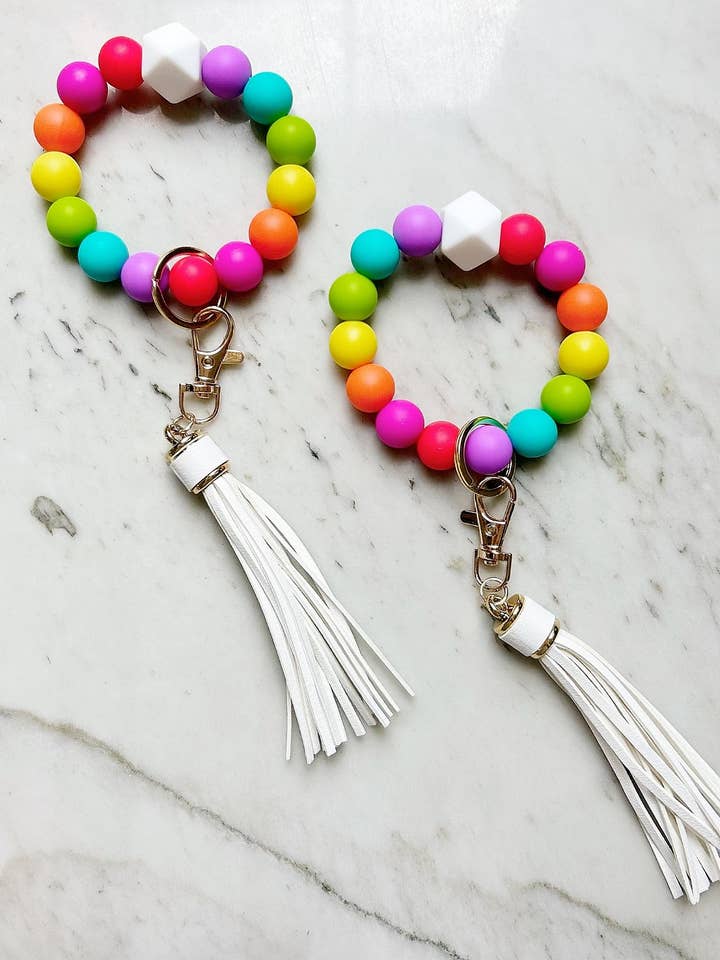 Starburst Wristband Keychain for wholesale by Lanyard Lovebirds