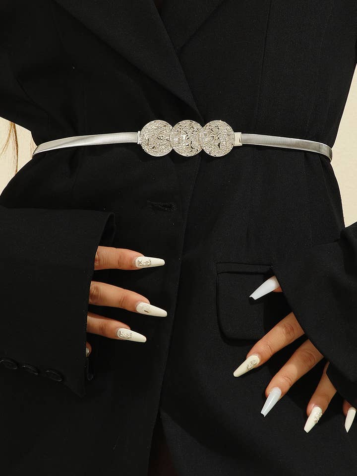 CWABE0967_FASHION ELASTIC WAIST CHAIN WAIST BELT for wholesale by NINEXIS