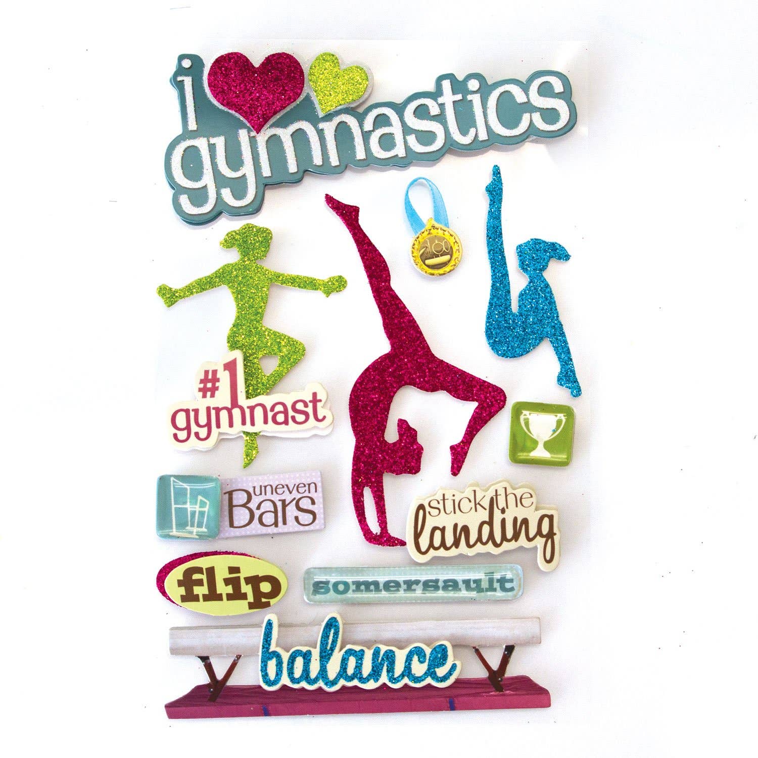 Paper House Productions - Wholesale Sticker - Gymnastics Dimensional Sticker0