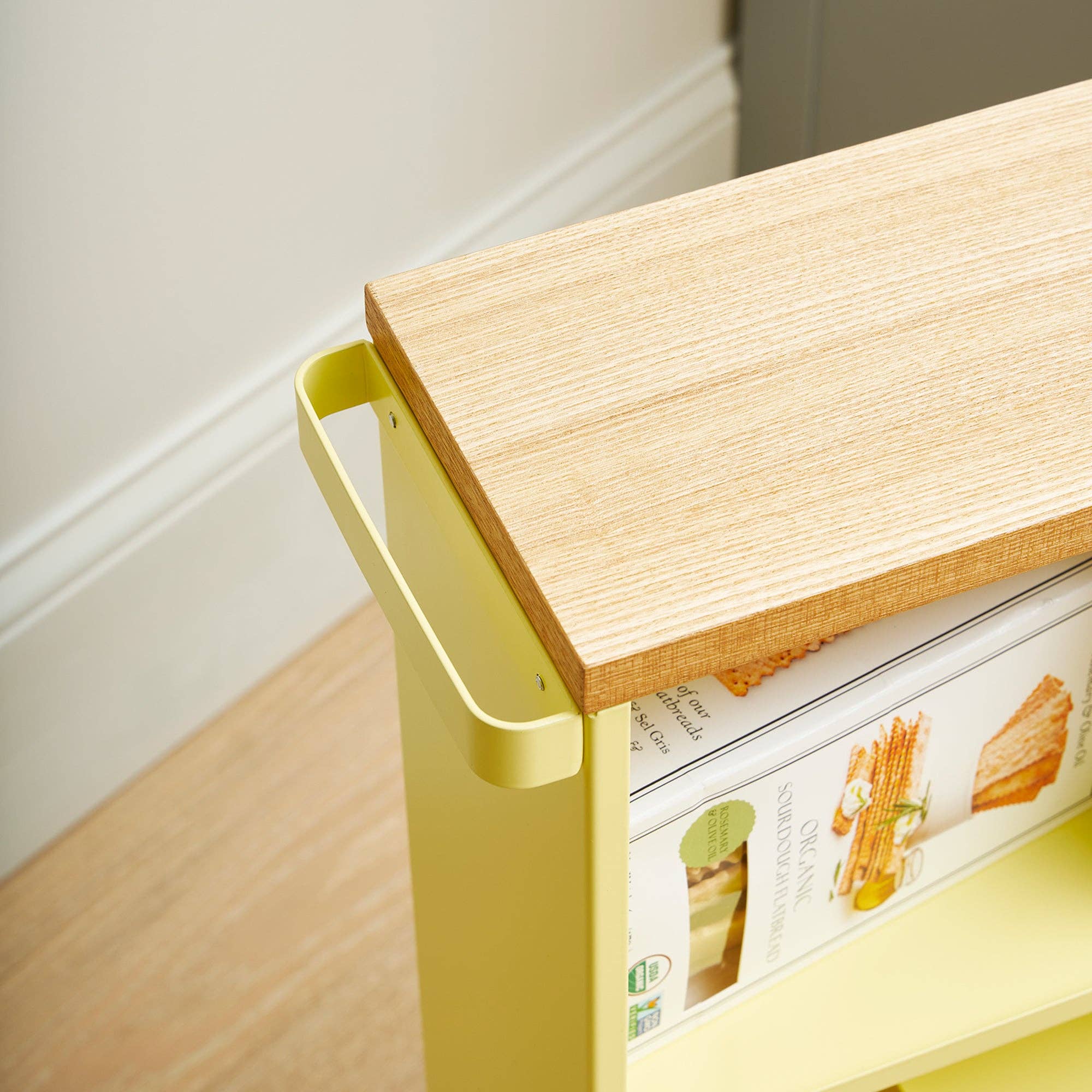 Yamazaki Home - Vente Rangements/organisateurs de cuisine - Chariot de rangement roulant (27" H) - Acier - Poire jaune6