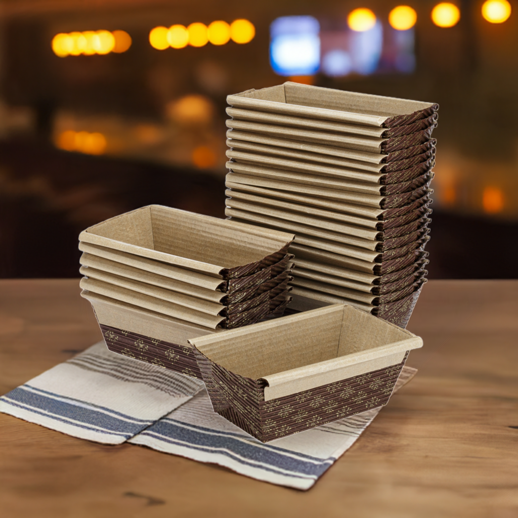 Kitchen Supply Wholesale - Wholesale Baking Dish - Mini Loaf Paper Baking Pan 50-Pack, 4 x 2 x 2 Inches1