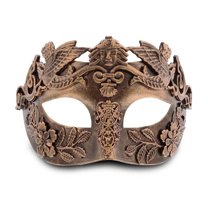 Steampunk - Venetian Royal Masquerade Ball Mask - Copper for wholesale by Cota Global
