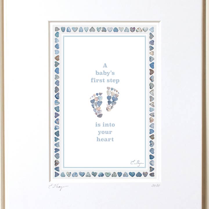 Nursery art | A baby's first step print for wholesale by Love Rocks Me®