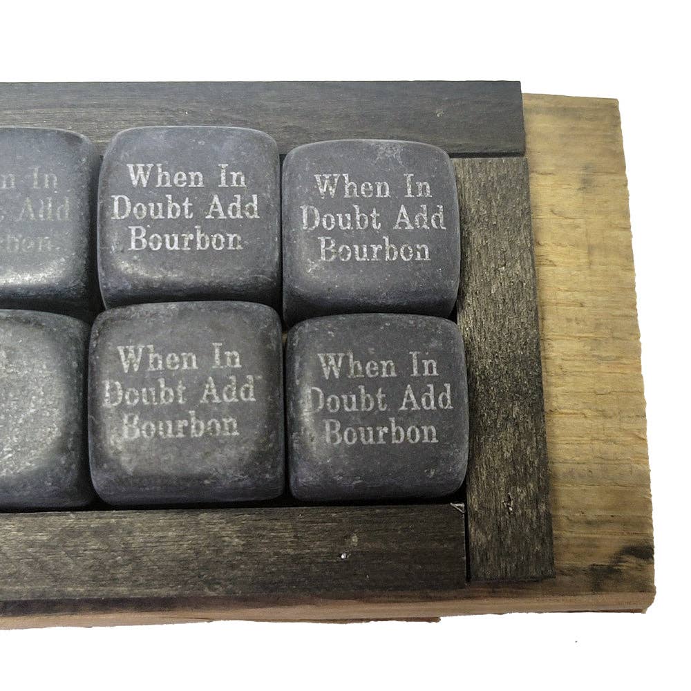 Layne Wilson - Wholesale Drink Chilling Cubes - When in Doubt Add Bourbon Whiskey Stones and Stave Set3
