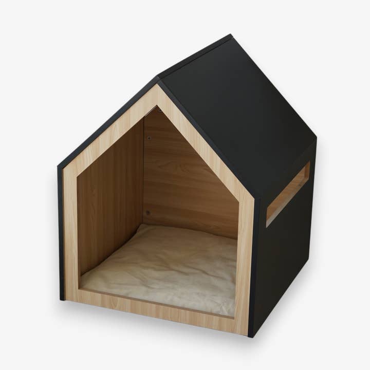STUDIO ANIMAUX - Wholesale Pet Bed - Cat/Dog - Pet house | wood | black | 58 x 58 x 65 cm0
