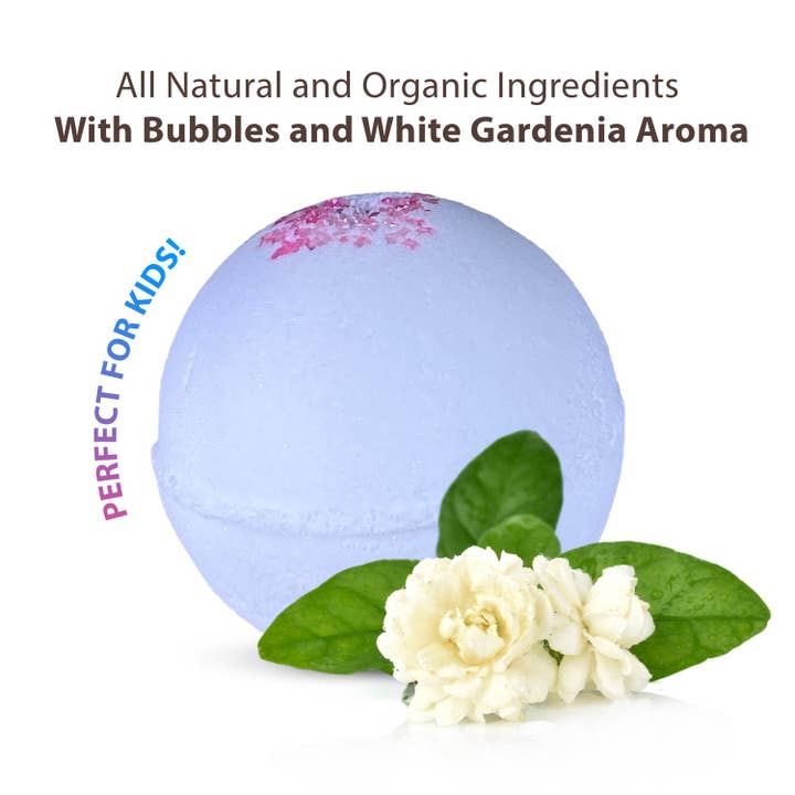 Relaxcation - Vendita all'ingrosso Bombe/polveri da bagno - 1 bomba da bagno per bambini con simpatico giocattolo a sorpresa a forma di mucca all'interno, idratante agli oli di cocco e d'oliva e aroma floreale di gardenia bianca - USA