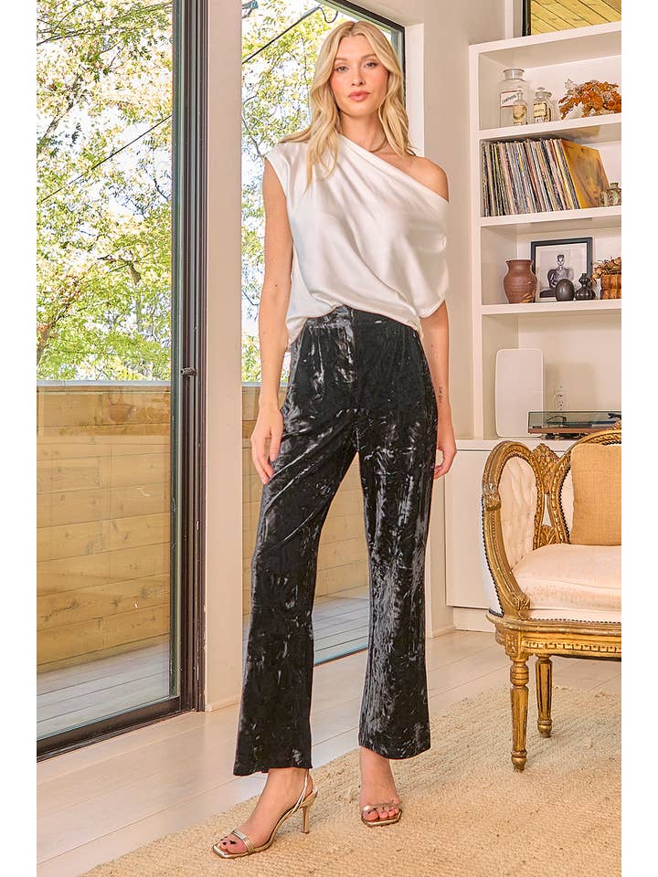 Mystree - Wholesale Blouse - Women's - 60781 Satin Cowl Neck Top