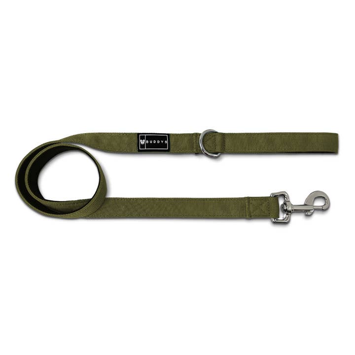 Khaki Snaphook Lead for wholesale by Buddys-uk