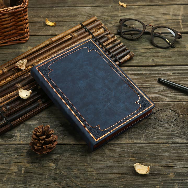 Victoria's Journals - Wholesale Journal/Diary - Victoria's Journals Vintage Style Diary Vegan Leather (Navy)