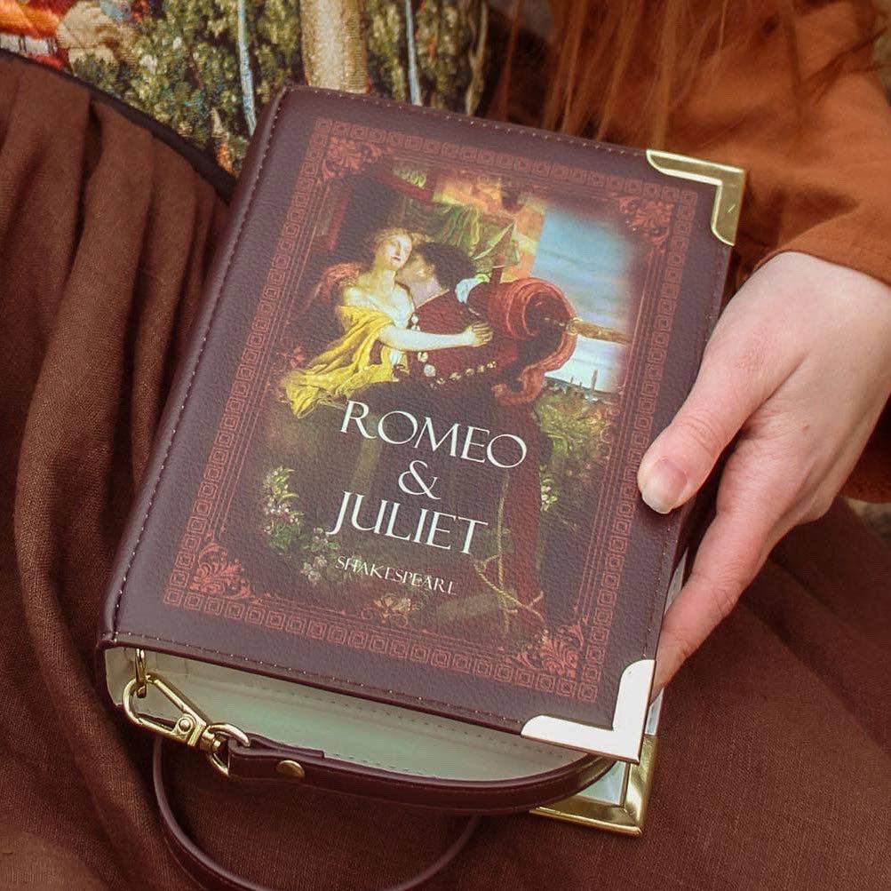 Well Read Company - Wholesale Crossbody Bag - Women's - Romeo and Juliet Kiss Brown Book Handbag Crossbody Clutch7