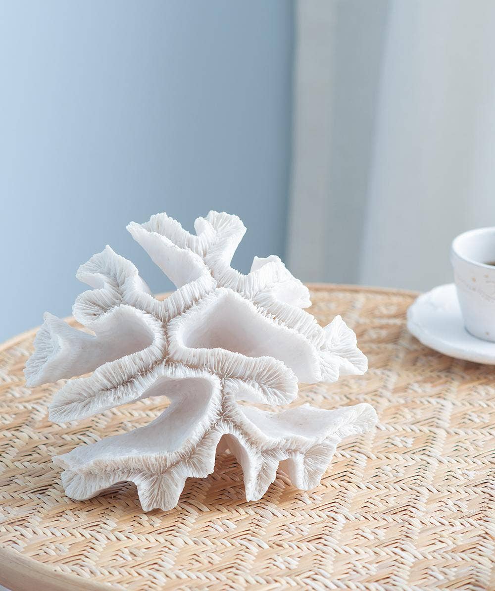 A&B Home Group Inc. - Wholesale Decorative Tabletop Object - 9x8.5x3.7" Faux Coral - White0