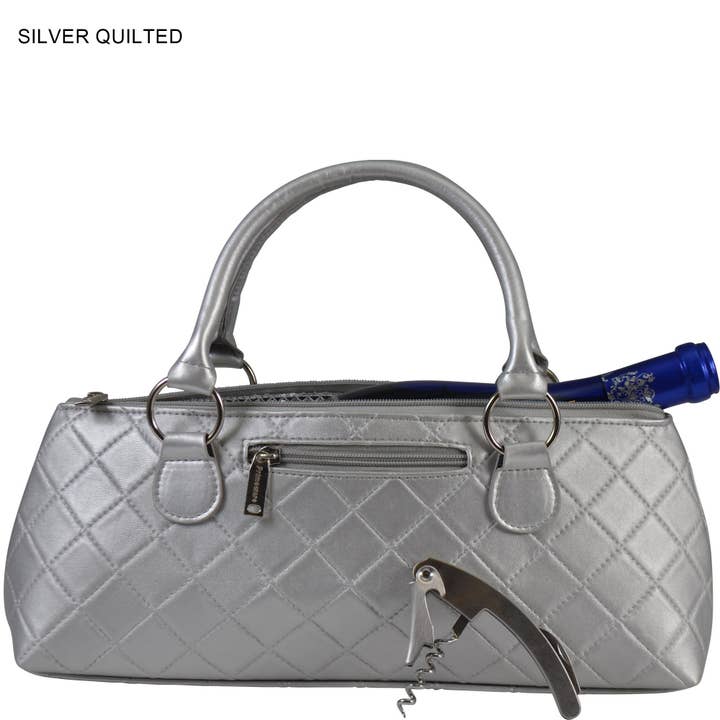 Primeware Inc. - Wholesale Wine Tote - Wine Clutch Carrier | Insulated Purse Classic Sassy